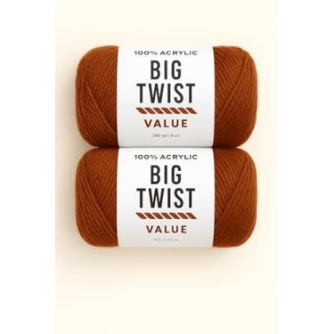 Imagem de Pacote com 2 fios Big Twist Value Yarn Ferrugem 100% acrílico, novelos de 170 g (380 m cada)