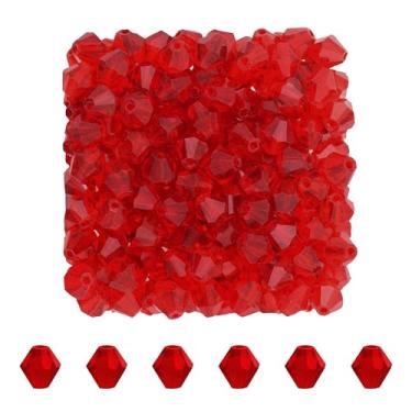 Imagem de Mandala Crafts Contas de cristal bicone vermelho granada de 8 mm – 200 contas de vidro facetadas para fazer joias, pulseiras, colares, brincos e contas