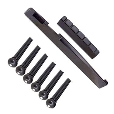 Imagem de Almencla Pacote com 8 acessórios para guitarra acústica canhotos, conjunto de porcas de sela