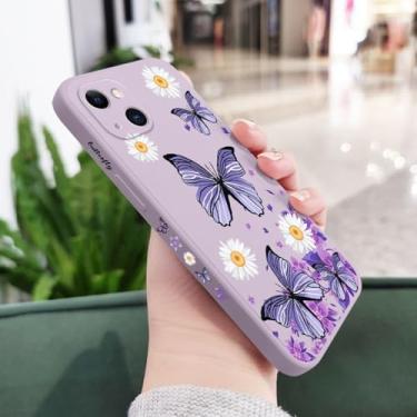 Imagem de Capa de celular com borboletas roxas para iPhone 16, 15, 14, 13, 12, 11 Pro Max Mini X XR XS MAX, roxo claro 2, para iPhone 11
