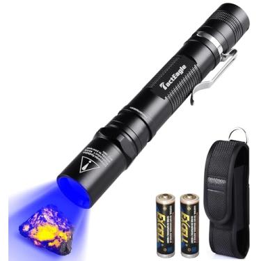 Imagem de Lanterna UV, lanterna de luz negra premium 365 nm, luz preta para detecção de urina de animais de estimação, detecção de falsificação e cura de resina | Confiabilidade alimentada por AA