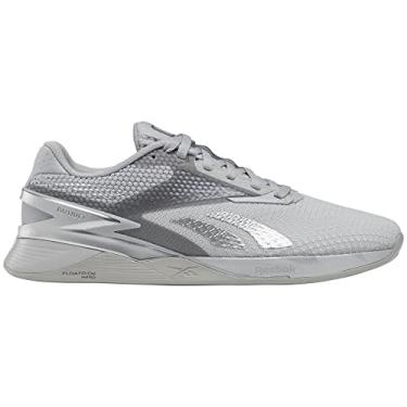 Imagem de Reebok Women's Nano X3 Sneaker, Pure Grey/Silver Metallic, 10