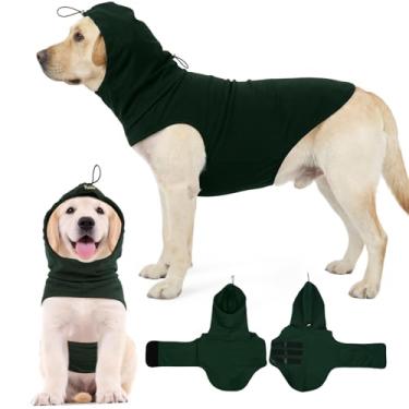 Imagem de MIGOHI Coletes de ansiedade para cães pequenos, moletom com capuz calmante para fogos de artifício, ruído, coletes confortáveis para ansiedade, orelhas envolventes para aliviar ansiedade, novos