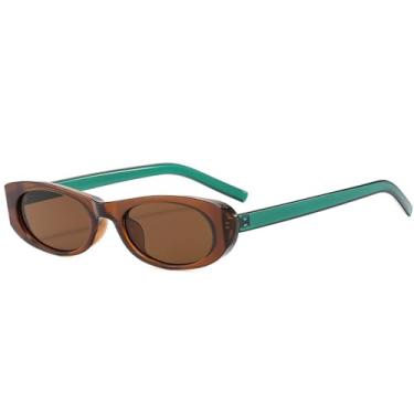 Imagem de Óculos de Sol UV400 - Olho de Gato com Estampa de Leopardo, Armação Pequena, para Homens e Mulheres, Esportivos, ao Ar Livre, Corrida, Ciclismo, Verde Chá