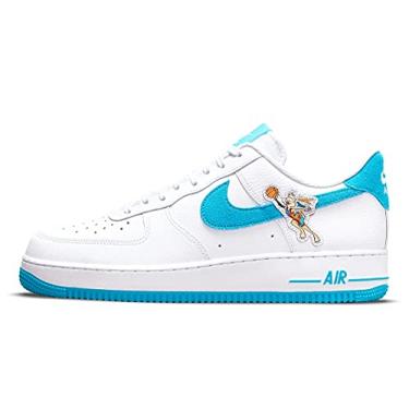 Imagem de Nike Men's Air Force 1 '07"Hare Space Jam White/Lt Blue Fury-Wht (DJ7998 100) - 10.5