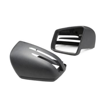 Imagem de Compatível com Mercedes Benz A176 W246 W204 C207 W221 X204 X156 W117 W218 Padrão de fibra de carbono Substituição da tampa do espelho retrovisor lateral(C Replacement style)