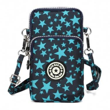 Imagem de Bolsa transversal pequena para mulheres, mini bolsa para celular, carteira, bolsas de ombro para viagens e compras, Estrela, Small, Bolsa transversal pequena