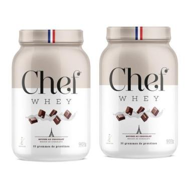 Imagem de Combo 2 Whey Zero Lactose 907g Mousse de Chocolate - Chef Whey
