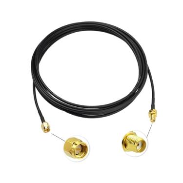Imagem de SZSAUTO Cabo de extensão de antena 4G LTE 3 m 3 m SMA fêmea para SMA macho Bulkhead Mount RG174 Cabo de antena para roteador 4G LTE Gateway Modem receptor Dongle SDR celular