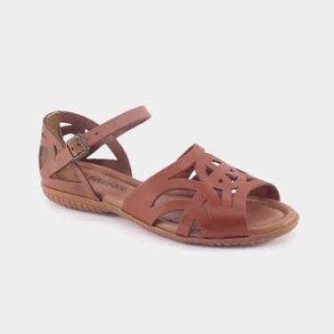 Imagem de Sandalia Feminino New Face 31412 31413 Couro New Vegetal-Feminino