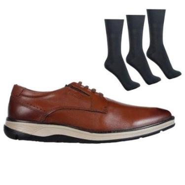 Imagem de Kit Sapato Ferracini Fluence Dallas Masculino + 3-Masculino
