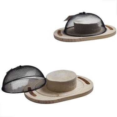 Imagem de Queijeira De Madeira Artesanal Com Tela De Proteção alça