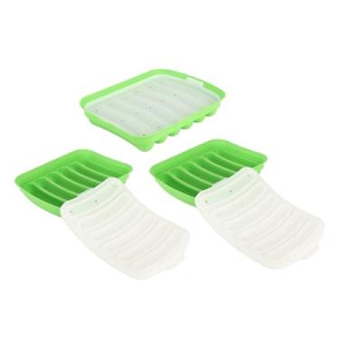 Imagem de GLOGLOW Molde de Salsicha, 6 Peças de Fabricante de Cachorro-quente de Silicone Com Resistência à Temperatura 230C, Fácil de Lavar, Lavável na Máquina de Lavar Louça, para Assar, Festa, (Verde)
