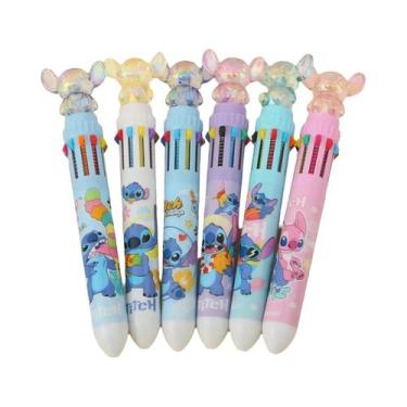 Imagem de Conjunto De Canetas Esferográficas Coloridas Disney Stitch 1 2 3 Peças
