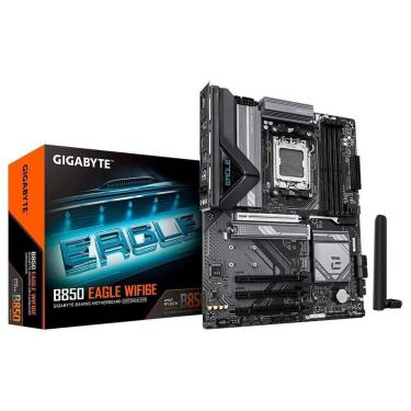 Imagem de Placa Mãe Gigabyte B850 EAGLE WIFI6E, AMD AM5, ATX, DDR5, RGB, Wi-Fi 6E, Bluetooth, - B85EGL6-00-Unissex