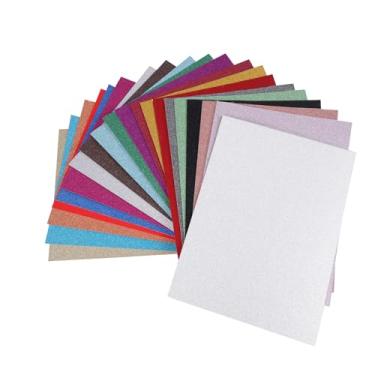 Imagem de 20 peças de cartão de inserção para Kindle Paperwhite, 16,69 x 4,88 polegadas, inserções de papel com glitter de cor sólida para capa transparente Kindle (20 cores)