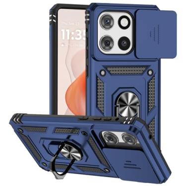 Imagem de Tothedu Capa para Moto G Stylus 5G 2025, capa para Motorola GStylus5G2025 com capa deslizante para câmera, anel giratório de 360° integrado à prova de choque, capa de telefone magnética à prova de