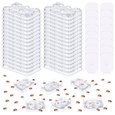 Imagem de Qualirey Detector de percevejos de cama reutilizável, armadilhas de percevejos com cola forte, interceptores de percevejos, armadilha de cola de detecção precoce para pernas de cama, bloqueador de