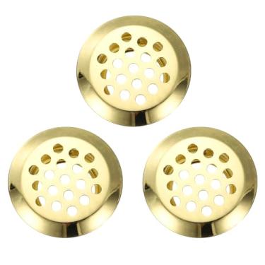 Imagem de PATIKIL Saídas de ar circulares de 0,7 polegadas (19 mm), pacote com 3 divisórias de ventilação de aço inoxidável Soffit Louver de malha redonda para cozinha, banheiro, sapato, armário, guarda-roupa