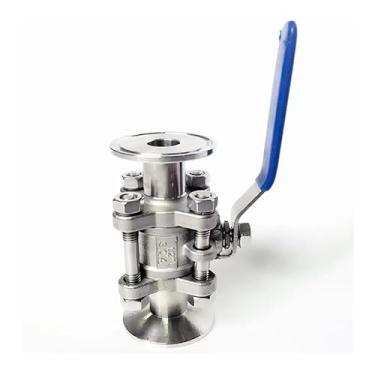 Imagem de DN80 x 7,6 cm Tri Clamp Válvula de desligamento de esfera de 3 peças SUS 304 aço inoxidável industrial WWECCQIJ