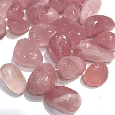 Imagem de Rosas rosas naturais quartzo pedra cristal grânulos de cascalho pedras pedras naturais e minerais decoração, 100 g 15-25 mm