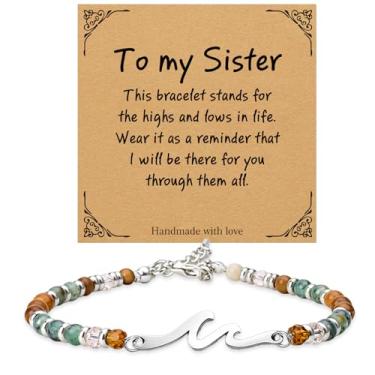 Imagem de Pulseira To My Sister, presentes de aniversário para mulheres, presentes de Natal para irmãs da irmã, Dia dos Namorados, Dia das Mães, presente de meia para irmãs, alma, melhores amigas, melhor amiga