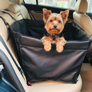 Imagem de Capa Protetora de Banco Individual Pet Impermeável Transporte Pet Carro Cadeira Pet Carro(Preto sem Visor)