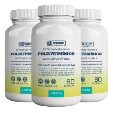 Imagem de Kit 3x Polivitamínico - Iridium Elements-Unissex