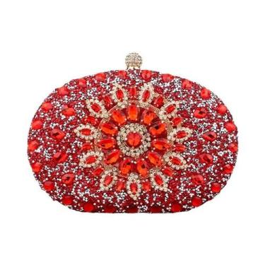 Imagem de Bolsa De Mão De Luxo Com Diamantes, Carteira Feminina De Cristal Com B