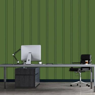 Imagem de Papel De Parede Efeito Ripas Verde Adesivo Lavável Grama