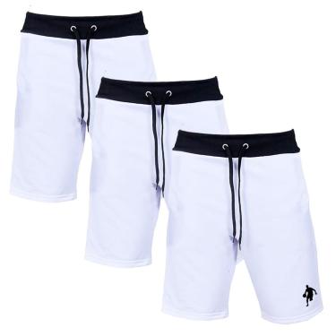 Imagem de Kit 3 Bermuda Moletom Plus Size Shorts Masculino Corrida Treino Cor:;Tamanho:G5;Gênero:Masculino-Masculino