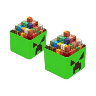 Imagem de Conjunto De Blocos Magnéticos De Construção Com Caixa De Armazenamento