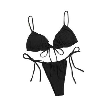 Imagem de Conjunto De Biquíni Feminino Sexy Push up Com Faixas 2025 - Moda Praia