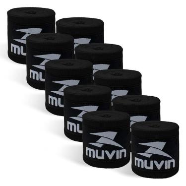 Imagem de Kit Bandagem Elástica 3m Muvin c/ 5 Pares - Boxe Muay Thai-Unissex
