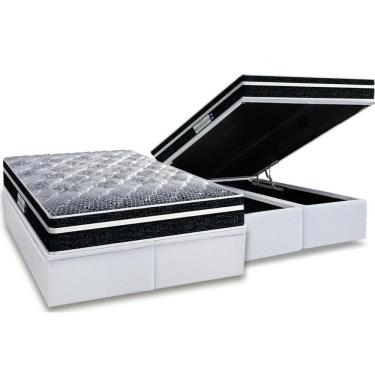 Imagem de Cama Box Baú Queen: Colchão Espuma Probel D33/Ep Prodormir Tech1500 Plus + Base White(158X198)