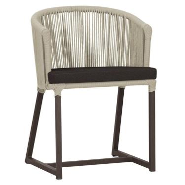 Imagem de Cadeira De Jantar Noronha Alumínio Marrom E9 Trama Original Rami