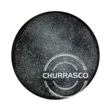 Imagem de Prato Raso Tramontina Churrasco Carbon em Porcelana Decorada 25 cm