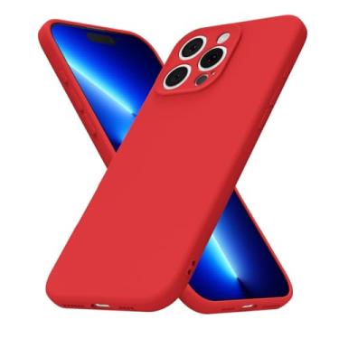 Imagem de uvcoat Capa de silicone para iPhone 13 Pro Max, capa fina de gel de borracha macia para mulheres e meninas, linda capa de telefone TPU fosco com proteção total da câmera, design simples minimalista