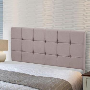 Imagem de Cabeceira Cama Box Casal 1,40 Estofada Julia Veludo Rose - Star Confor
