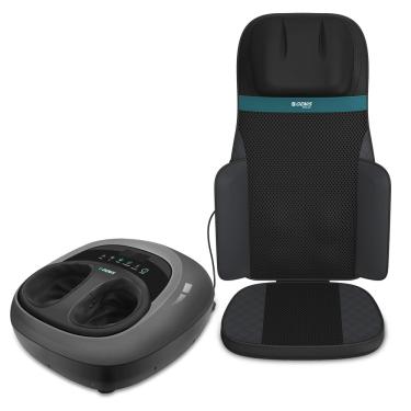 Imagem de Assento Massageador Shiatsu Comfort e Massageador para pés com aquecimento Genis Relax