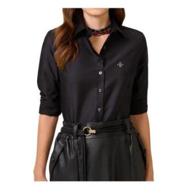 Imagem de Camisa Feminina Dudalina ML Slim Cetim Luxury - 53010-Feminino