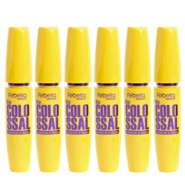 Imagem de Kit 6 Rímel A Prova D'água Colossal Ma30415 - Febella