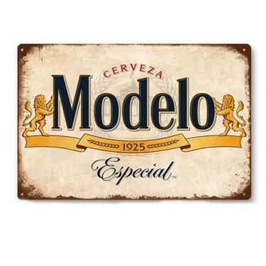 Imagem de Decoração de parede com placa de estanho Iron Modelo Especial Beer Vintage 20x30cm