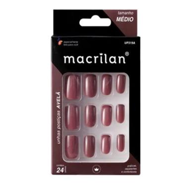 Imagem de Unhas Postiças Tamanho Médio Macrilan Cor Avelã