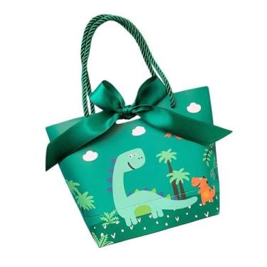 Imagem de Bolsa de presente Dinosaur Park Cartoon Theme Kids 13x14x6,5 cm 10 uni