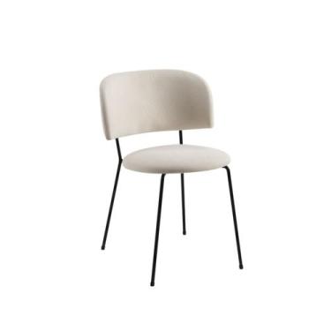 Imagem de Cadeira para Sala de Jantar Escritório Estofada Base em Aço Ergonômica