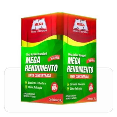 Imagem de Tinta Mega Rendimento Branca 18L Acrílica Fosco Standard Rende Mais