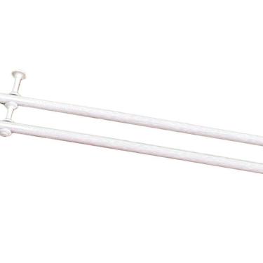 Imagem de Kit Varão Duplo Para Cortina 3,00m Vilela Pintura Epóxi 100% Ferro - Branco