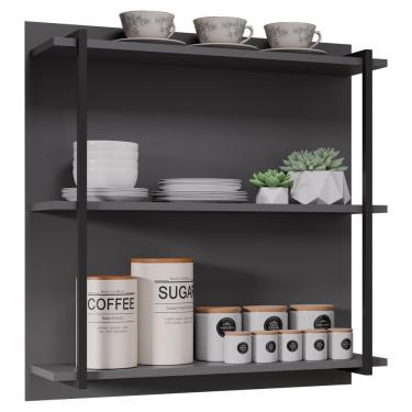 Imagem de Prateleira Industrial Clara Bp 71 Cm Eratto Moveis - Grafite