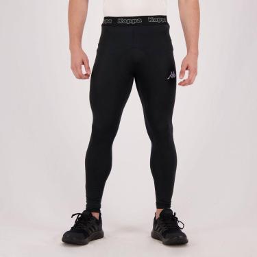 Imagem de Calça Térmica Kappa Belquior Preta-Masculino